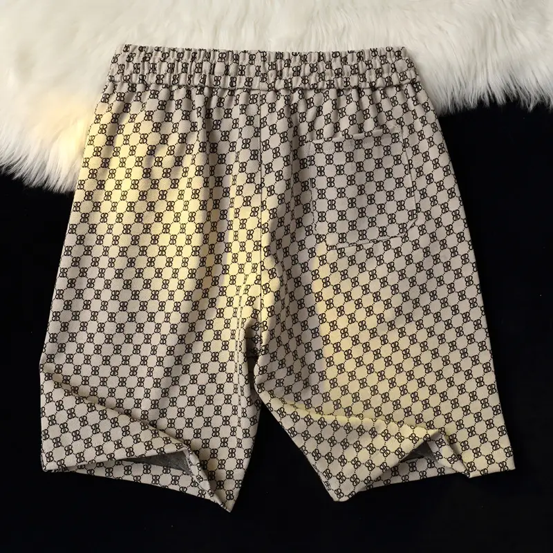 Men Ice Silk Checkered Shorts Large Summer Wear - Image 13