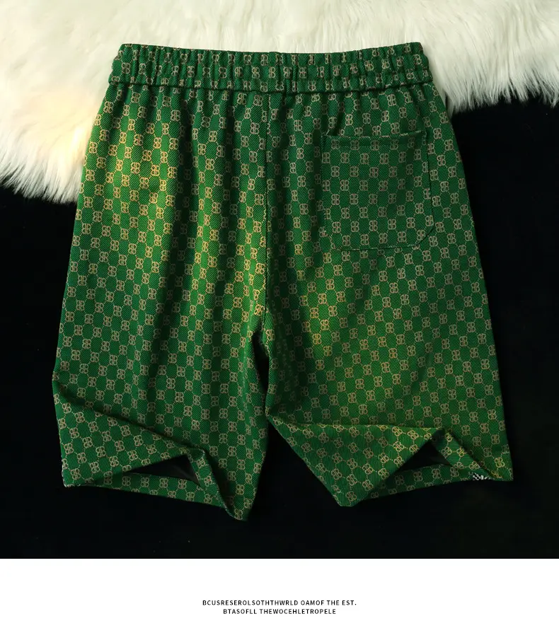 Men Ice Silk Checkered Shorts Large Summer Wear — feature 11