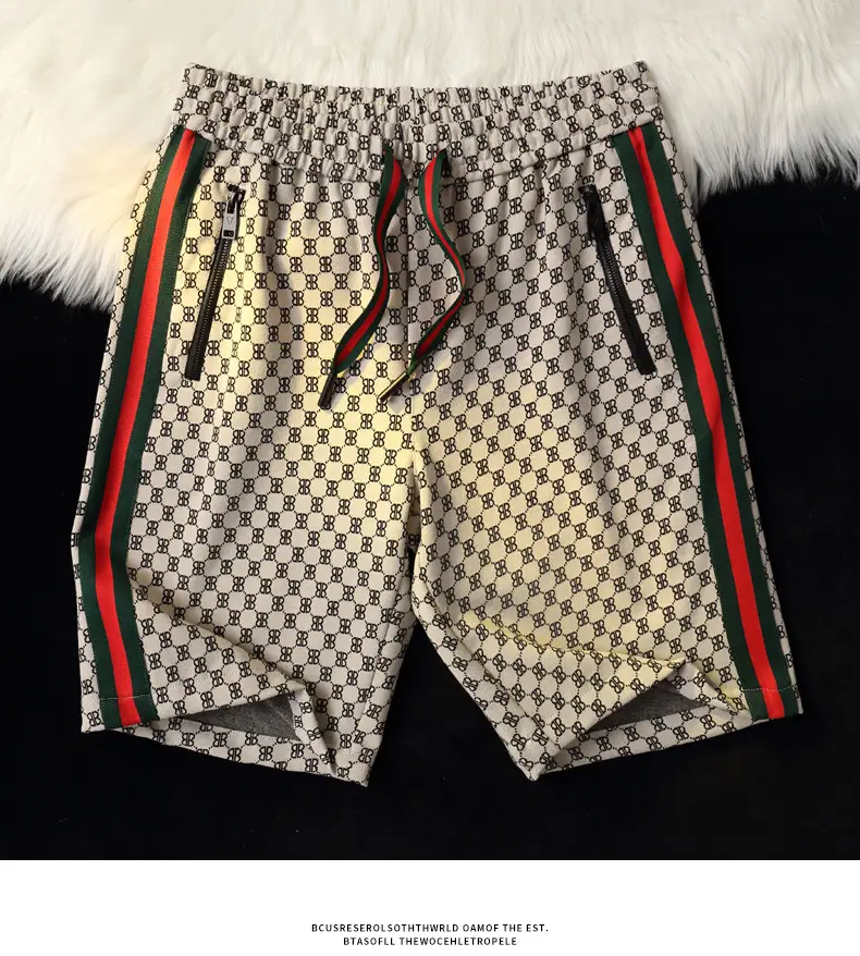 Men Ice Silk Checkered Shorts Large Summer Wear — feature 12