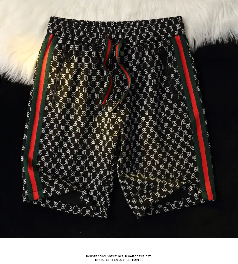 Men Ice Silk Checkered Shorts Large Summer Wear — feature 14