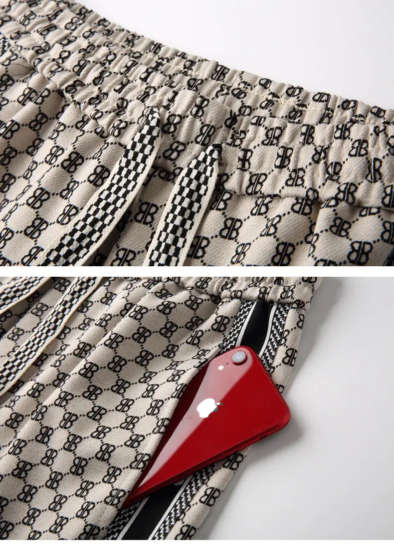 Men Ice Silk Checkered Shorts Large Summer Wear — feature 27