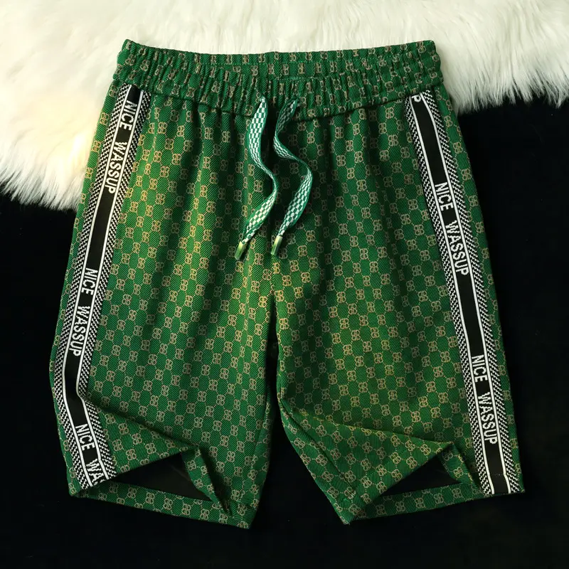 Men Ice Silk Checkered Shorts Large Summer Wear - Image 6