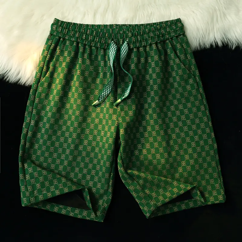 Men Ice Silk Checkered Shorts Large Summer Wear - Image 9