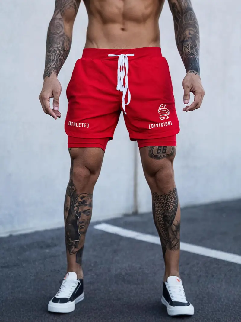 Men Red Casual Shorts Cross-Border Beach Wear - Image 8