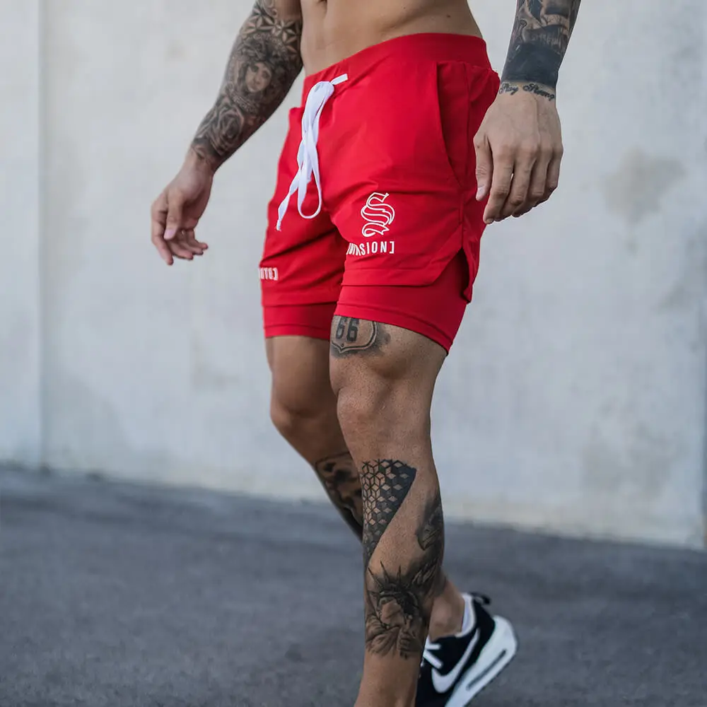 Men Red Casual Shorts Cross-Border Beach Wear — feature 11