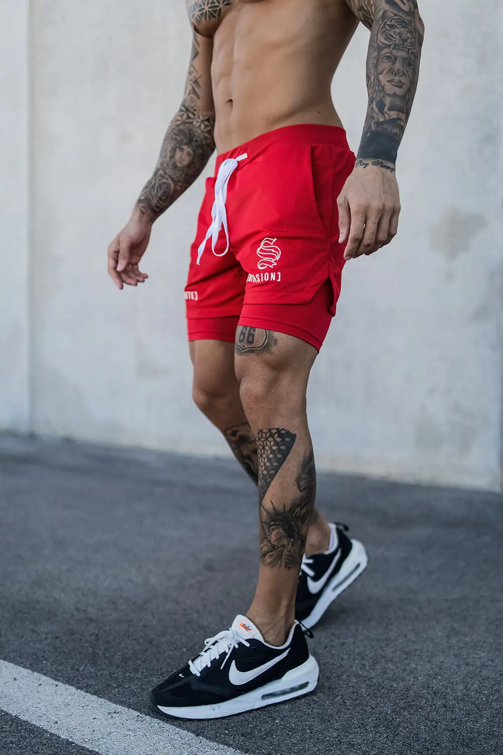 Men Red Casual Shorts Cross-Border Beach Wear — feature 22