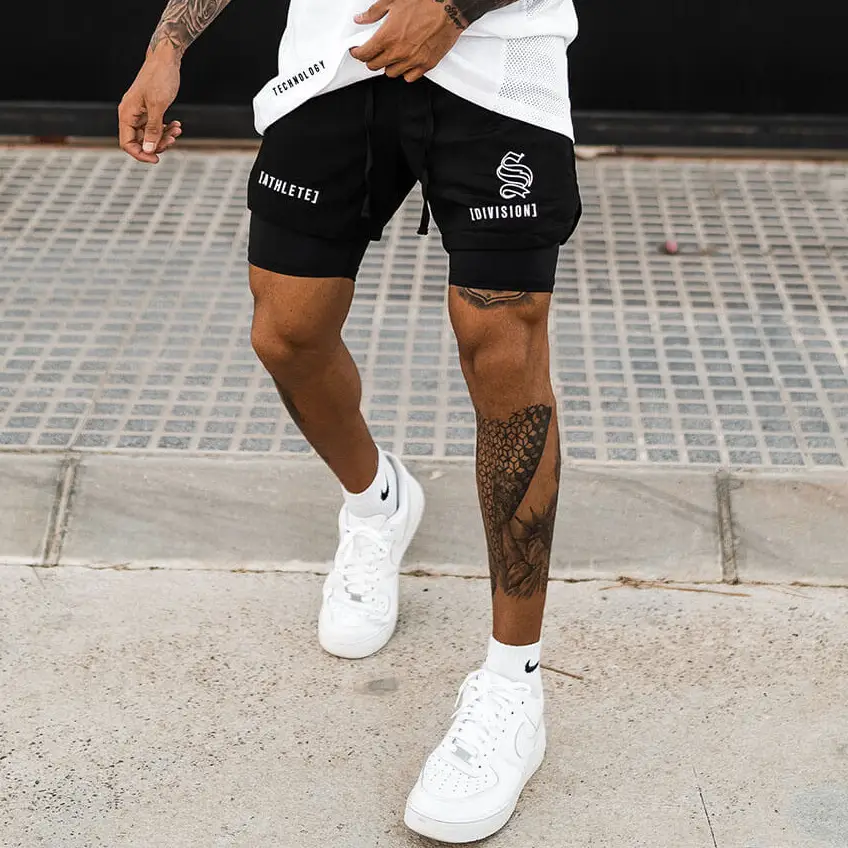 Men Red Casual Shorts Cross-Border Beach Wear - Image 2