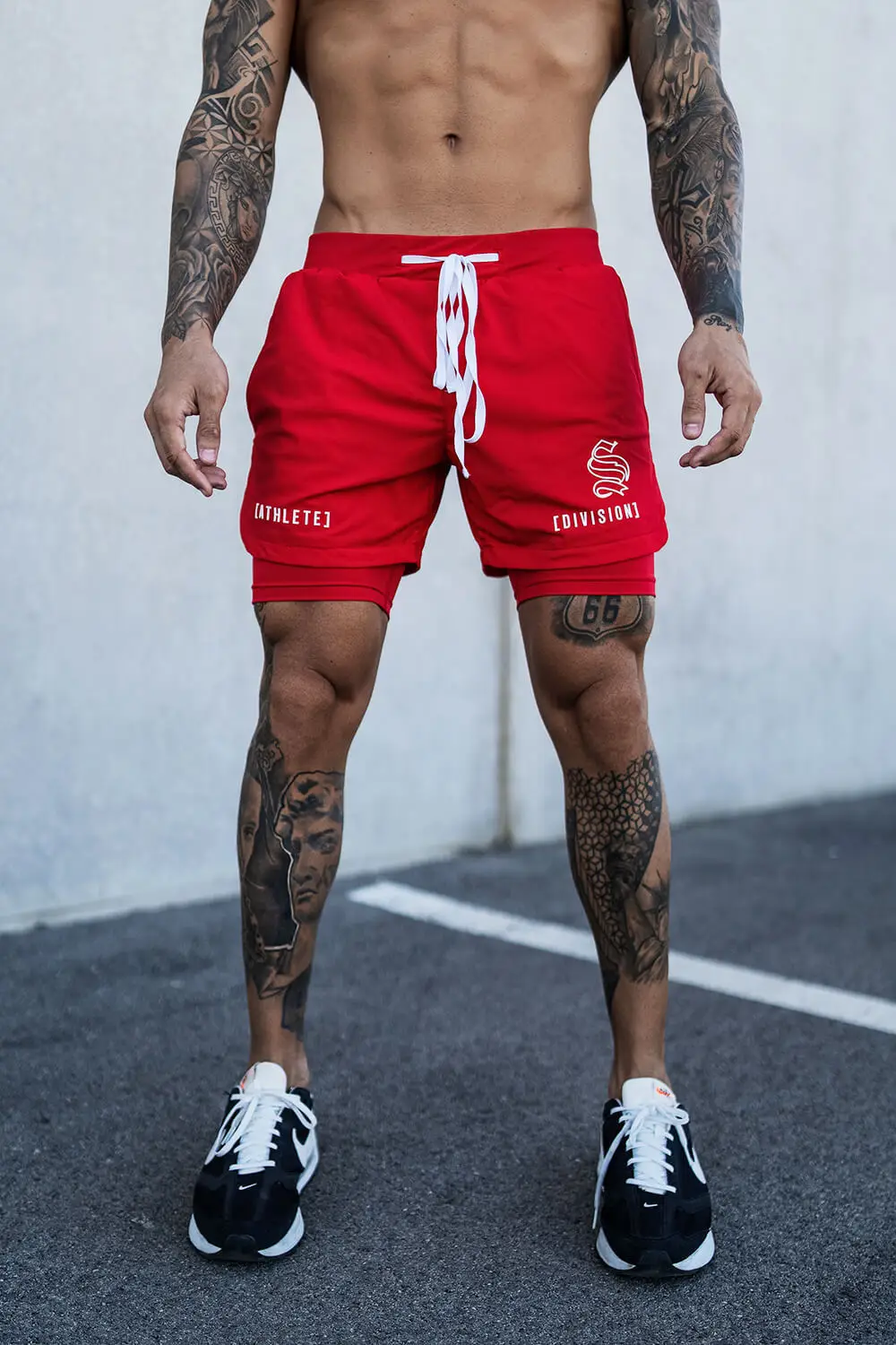 Men Red Casual Shorts Cross-Border Beach Wear - Image 3