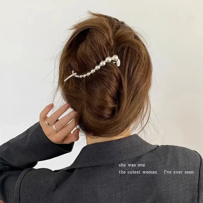 Pearl Hairpin Clip for Women High-end Back of Head Twist Clip - Image 6