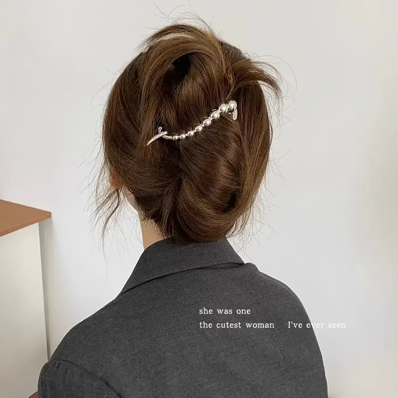Pearl Hairpin Clip for Women High-end Back of Head Twist Clip - Image 7