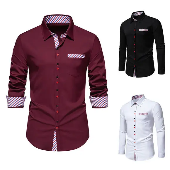 Men's 2023 Floral Long Sleeve Shirt Multicolor Slim Fit — feature 18
