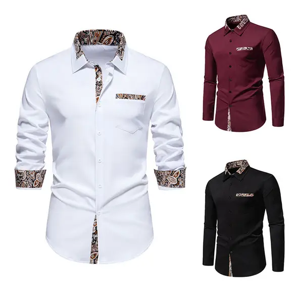 Men's 2023 Floral Long Sleeve Shirt Multicolor Slim Fit — feature 20