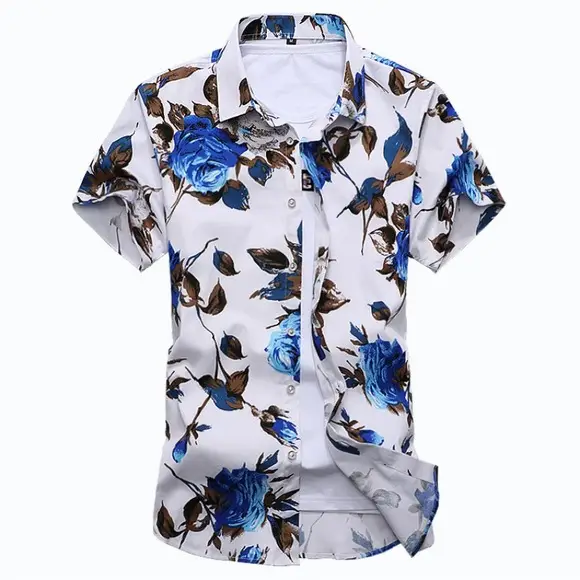 Men's 2023 Floral Long Sleeve Shirt Multicolor Slim Fit — feature 22