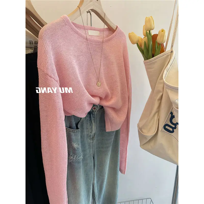 Women's 2023 Summer Sunscreen Sweater Long Sleeve - Image 7