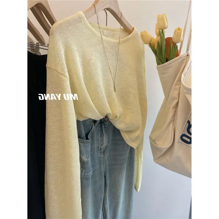Women's 2023 Summer Sunscreen Sweater Long Sleeve - Image 2