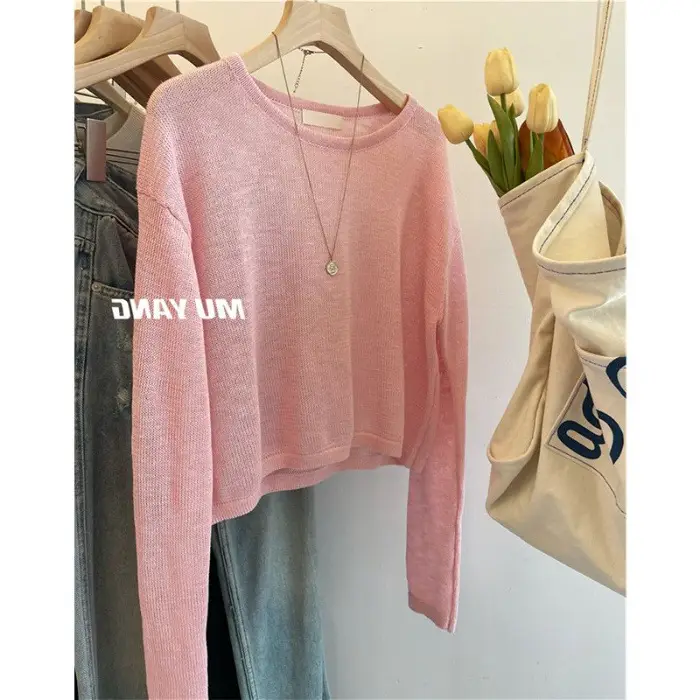 Women's 2023 Summer Sunscreen Sweater Long Sleeve - Image 3