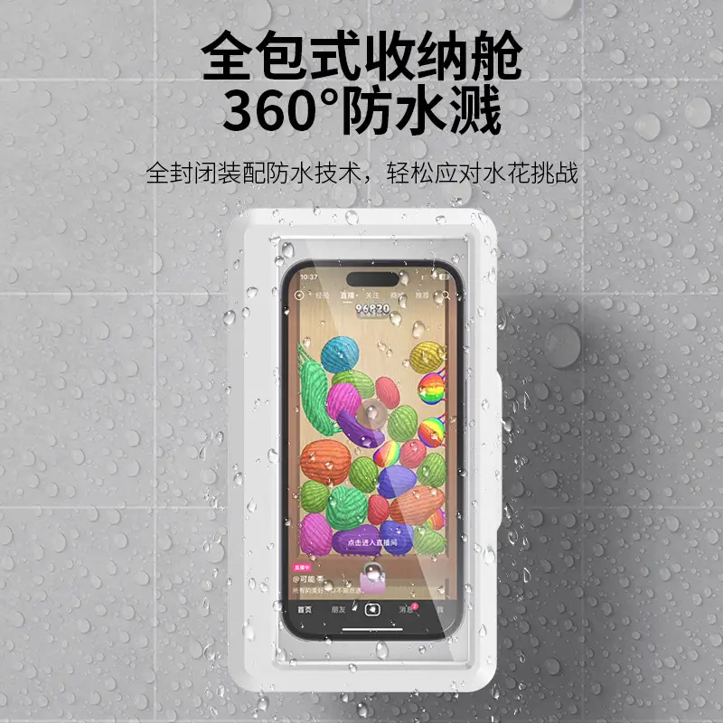 Waterproof Mobile Phone Holder Wall Mount Touch Screen - Image 4
