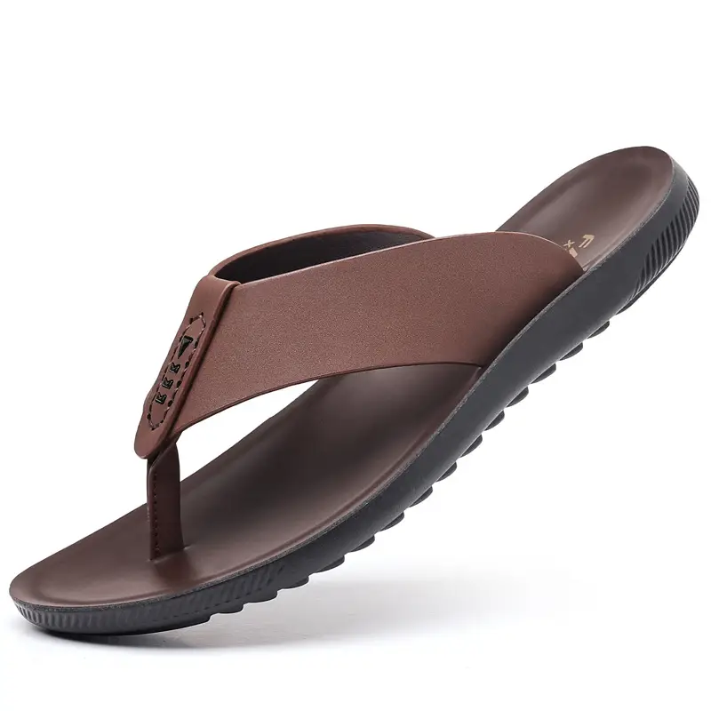 Men's Black Outer Flip Flops Summer Sandals