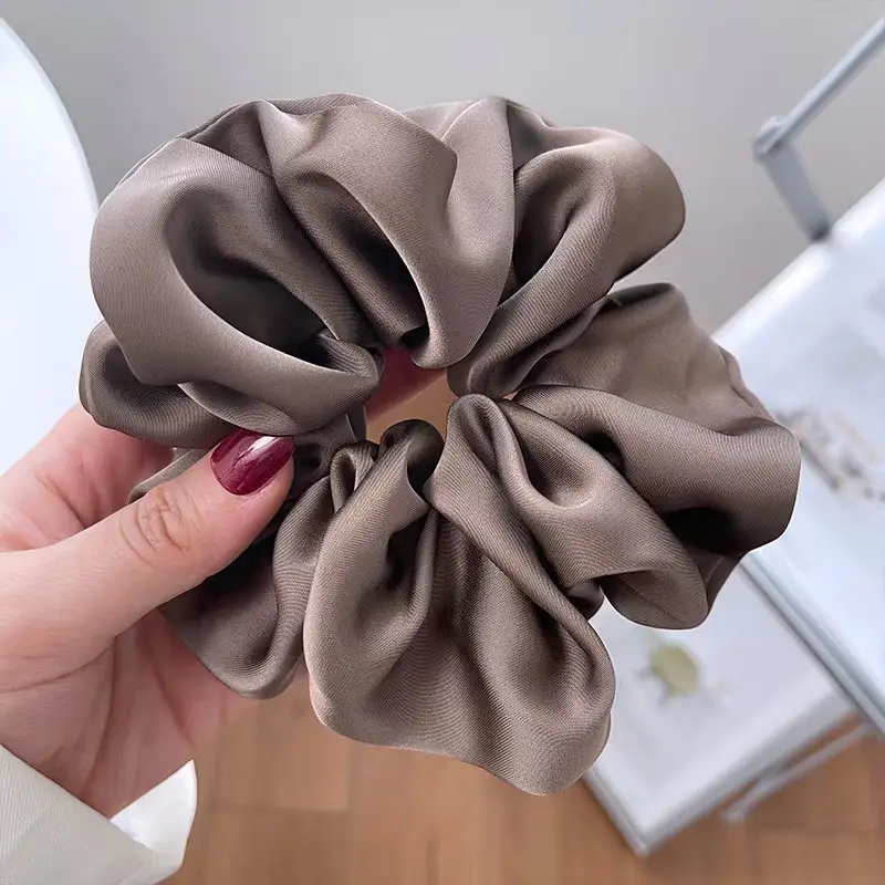 Large Satin Hair Scrunchies for Women Low Ponytail