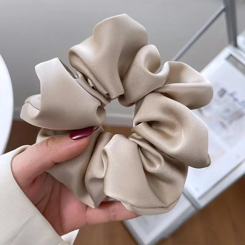Large Satin Hair Scrunchies for Women Low Ponytail