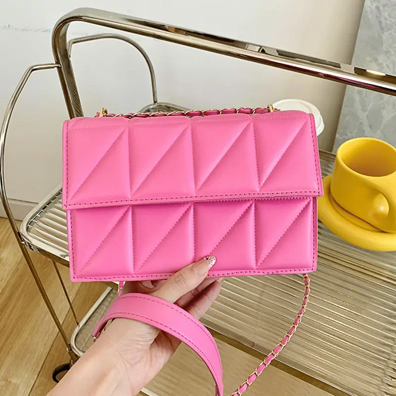 Pink French Niche Chain Shoulder Bag for Women - Image 10