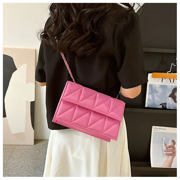 Pink French Niche Chain Shoulder Bag for Women — feature 10