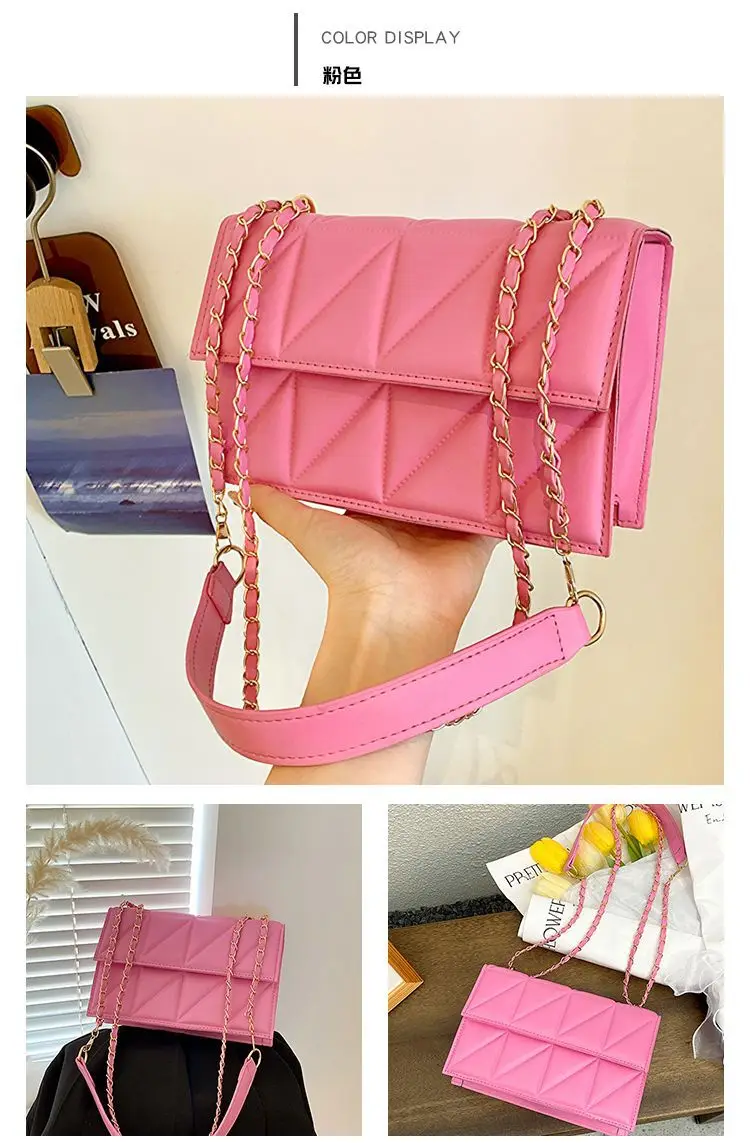 Pink French Niche Chain Shoulder Bag for Women — feature 26