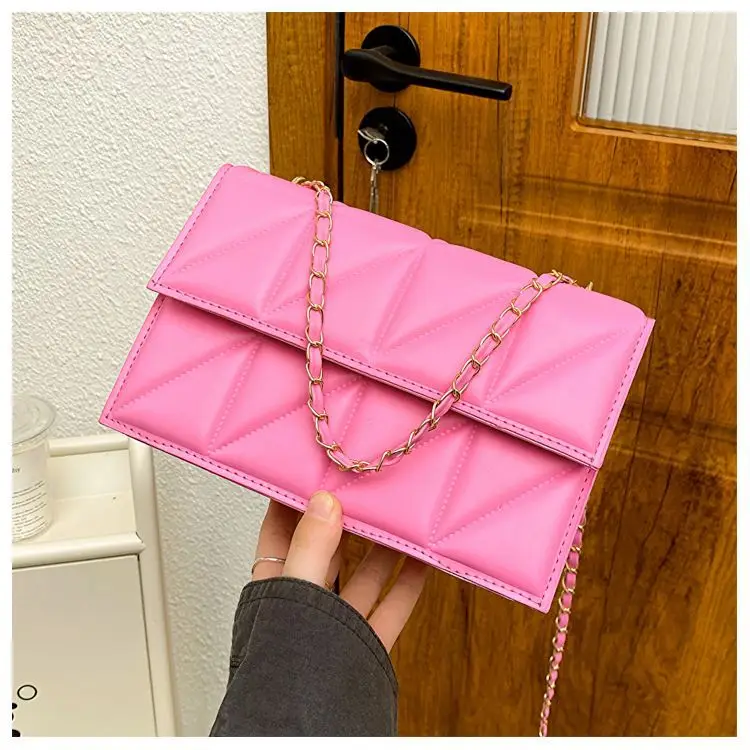 Pink French Niche Chain Shoulder Bag for Women - Image 2