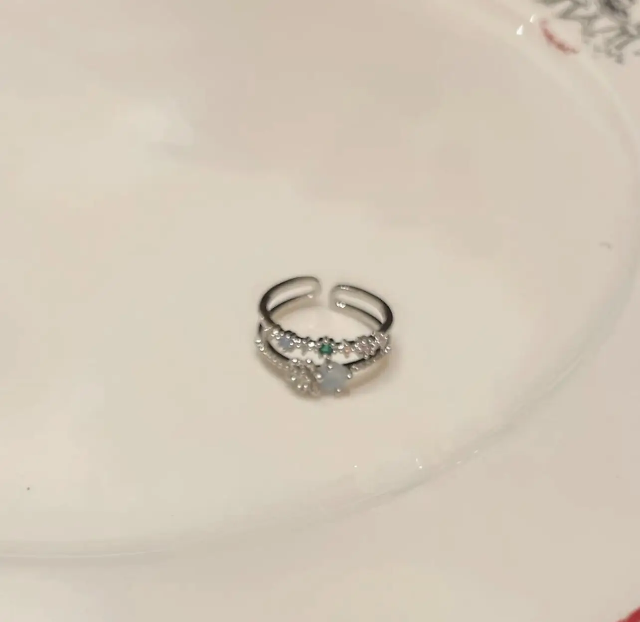 Elegant Adjustable Aquamarine Zircon Rings for Women