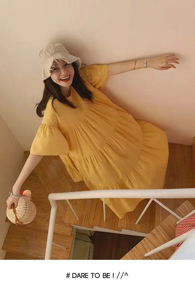 Maternity Dress Long Skirt Summer Dress Plus Size — feature 10