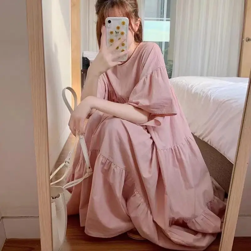 Maternity Dress Long Skirt Summer Dress Plus Size — feature 19