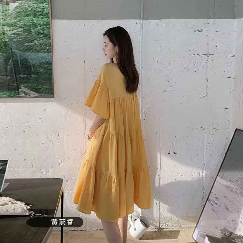 Maternity Dress Long Skirt Summer Dress Plus Size — feature 22
