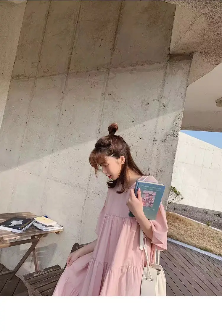 Maternity Dress Long Skirt Summer Dress Plus Size — feature 3