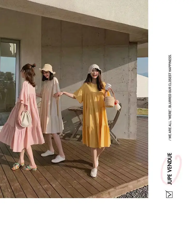 Maternity Dress Long Skirt Summer Dress Plus Size — feature 8