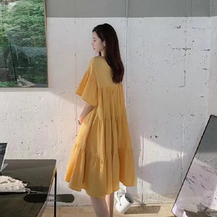 Maternity Dress Long Skirt Summer Dress Plus Size - Image 13