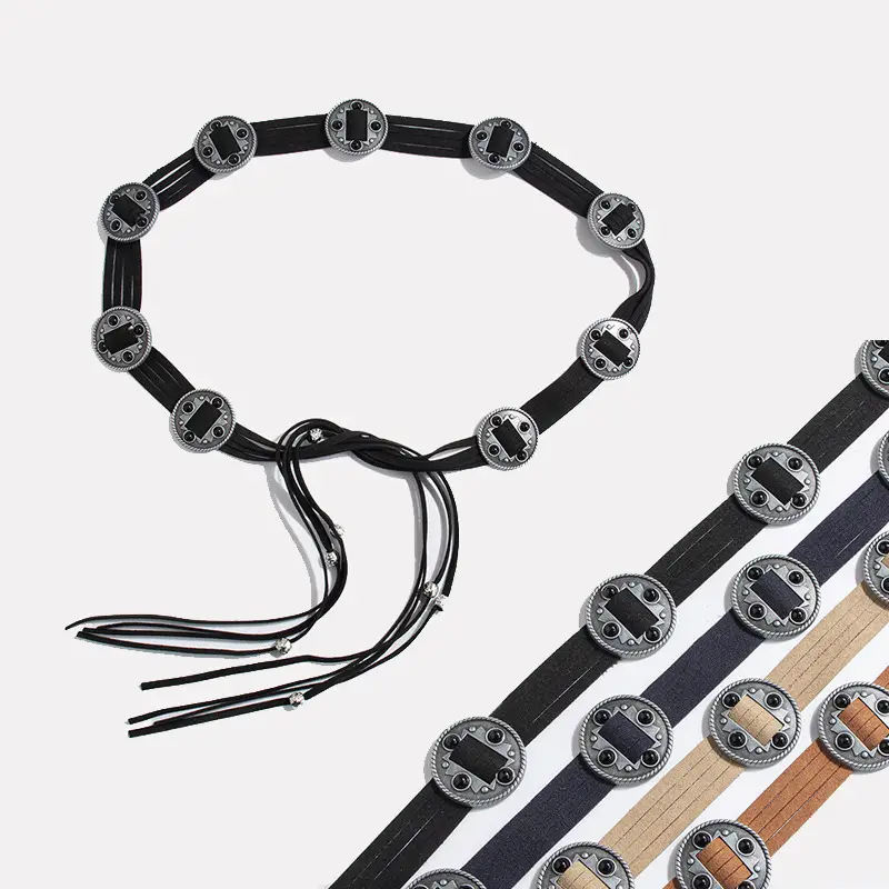New Western Style Inlaid Beads Belt for Women - Image 6