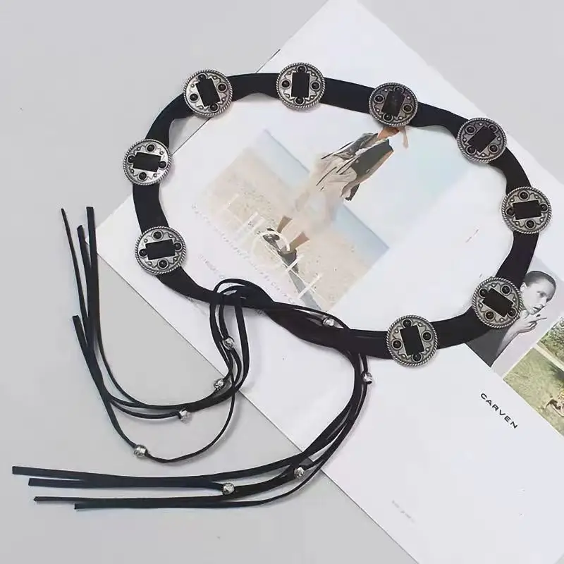 New Western Style Inlaid Beads Belt for Women — feature 4