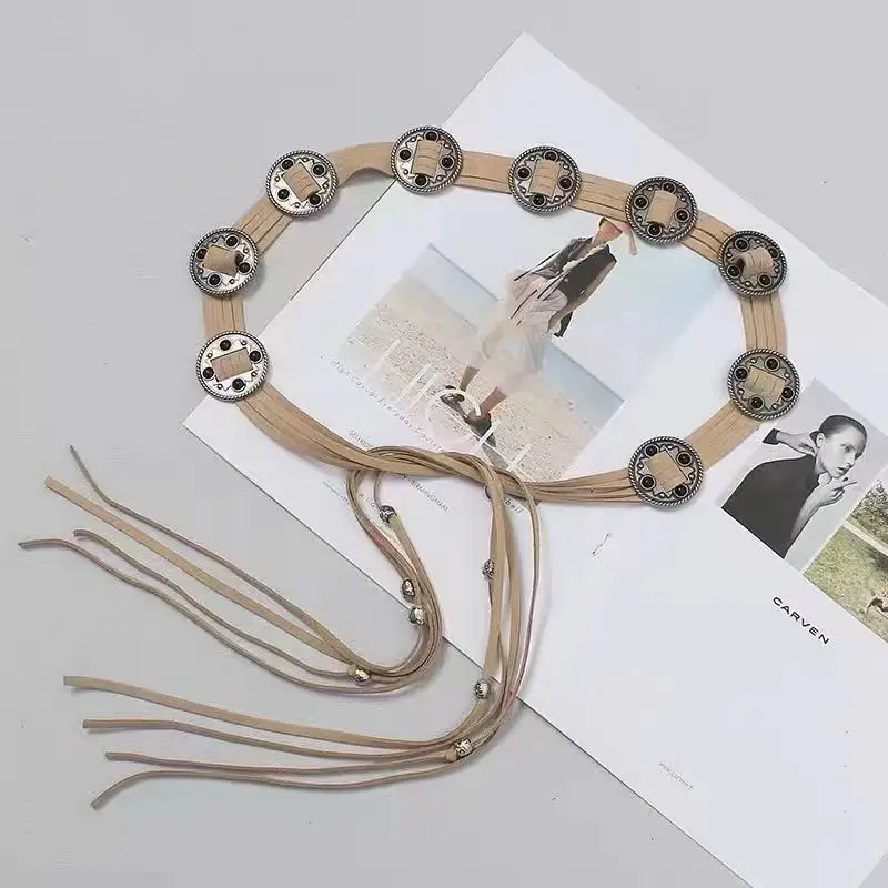 New Western Style Inlaid Beads Belt for Women — feature 6