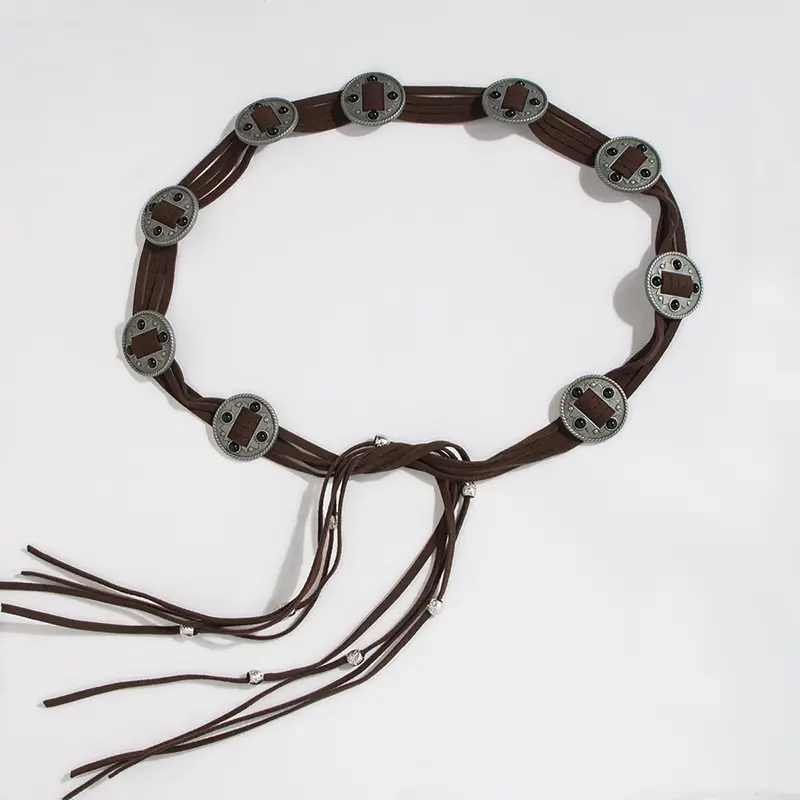 New Western Style Inlaid Beads Belt for Women - Image 5