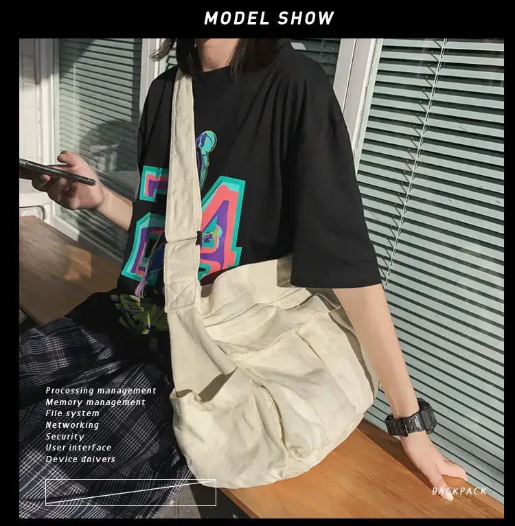 Women's Canvas Crossbody Bags Black Green Brown Single Shoulder — feature 6