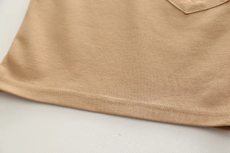 Retro Embroidered Kids Shorts Suit 2024 Summer Cotton Beige — feature 12