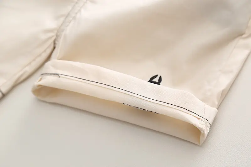 Retro Embroidered Kids Shorts Suit 2024 Summer Cotton Beige — feature 18
