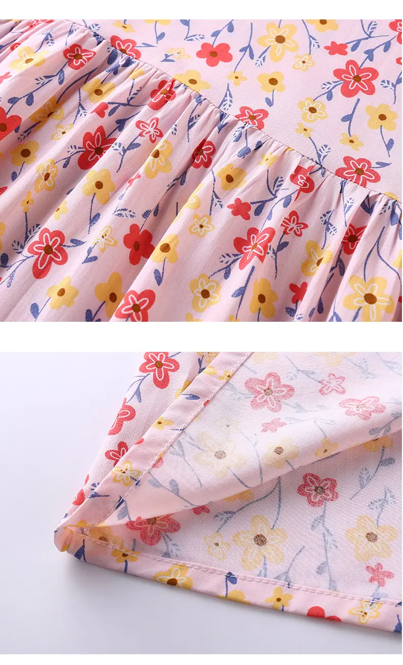 Girls Floral Cotton Summer Dress Sleeveless Vest — feature 20