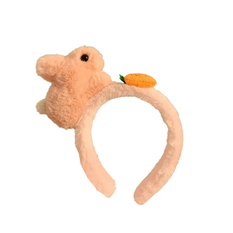 Cute Plush Rabbit Headband with Carrot Design - Image 8