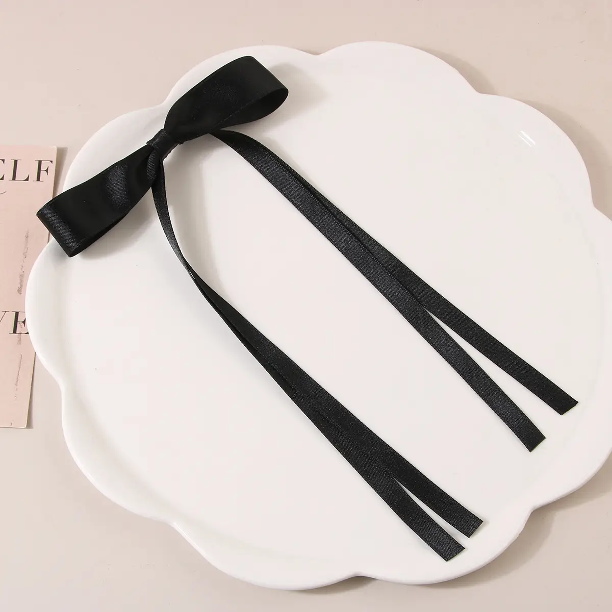 Red Large Bow Hairpin Back for Women