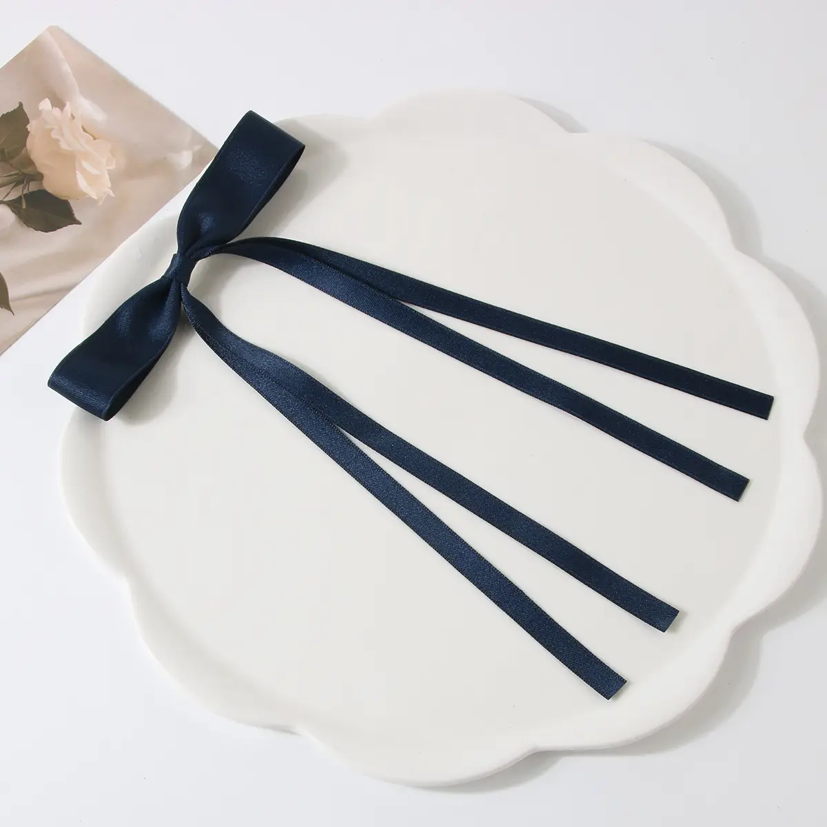 Red Large Bow Hairpin Back for Women