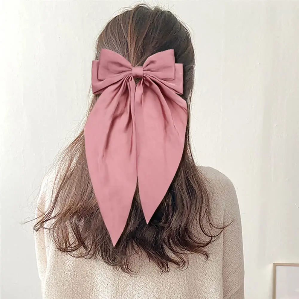 Red Large Bow Hairpin Back for Women