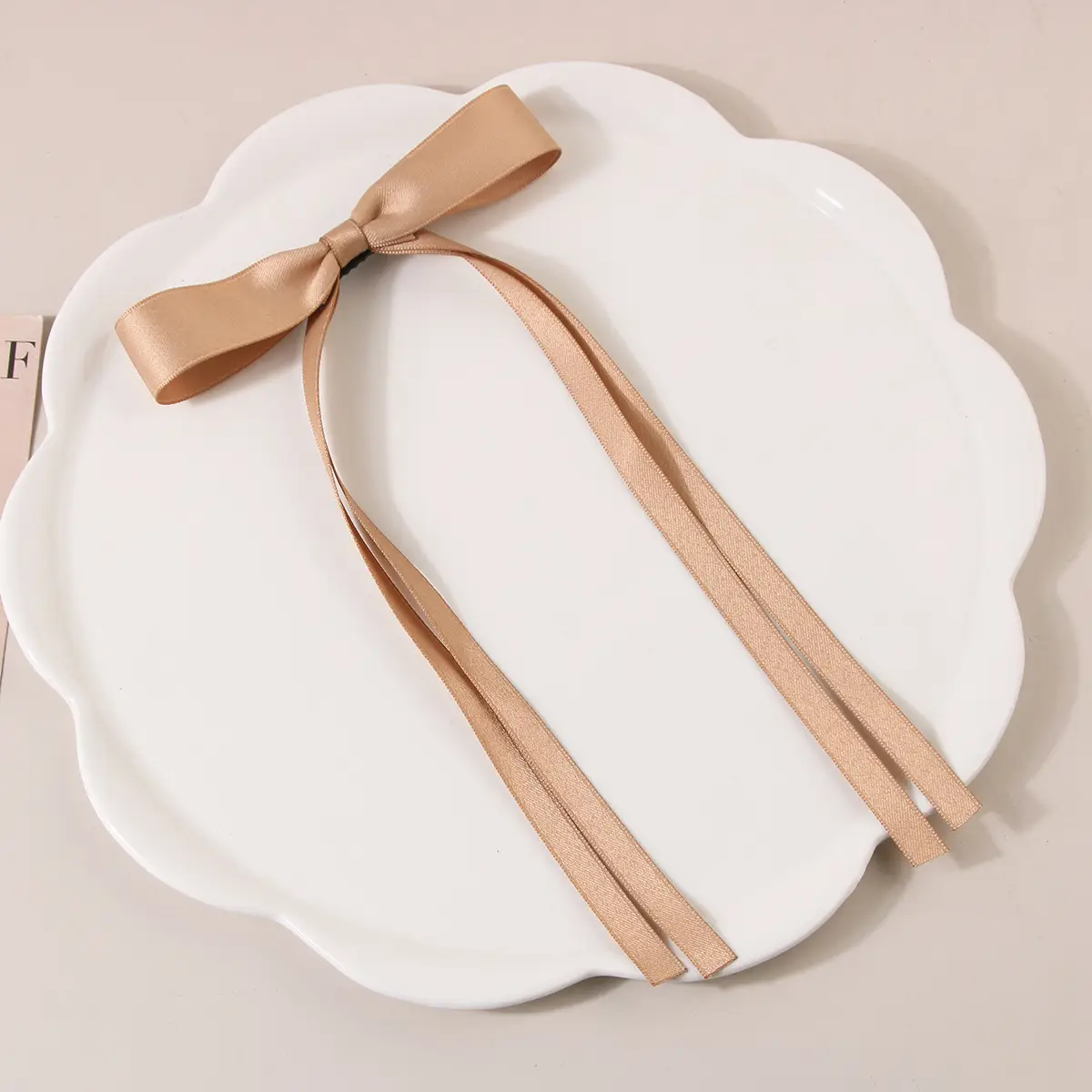 Red Large Bow Hairpin Back for Women