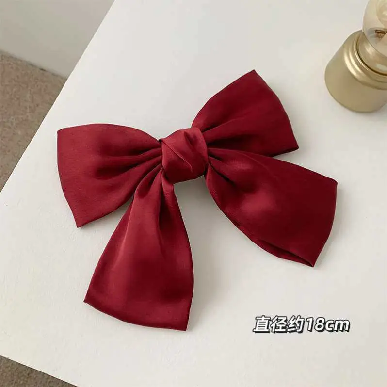 Red Large Bow Hairpin Back for Women
