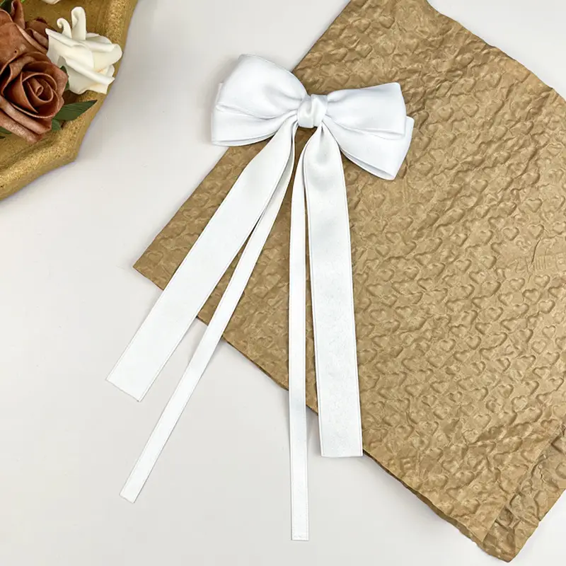 Red Large Bow Hairpin Back for Women
